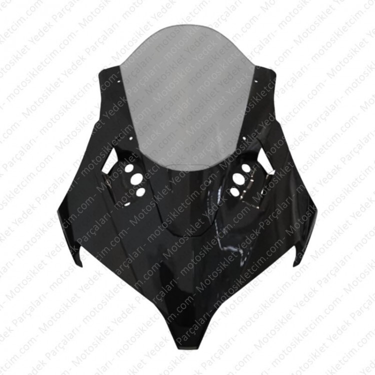 CFMOTO 450SR Ön Spor Camlı Grenaj Parlak Siyah Grenaj Şeffaf Cam