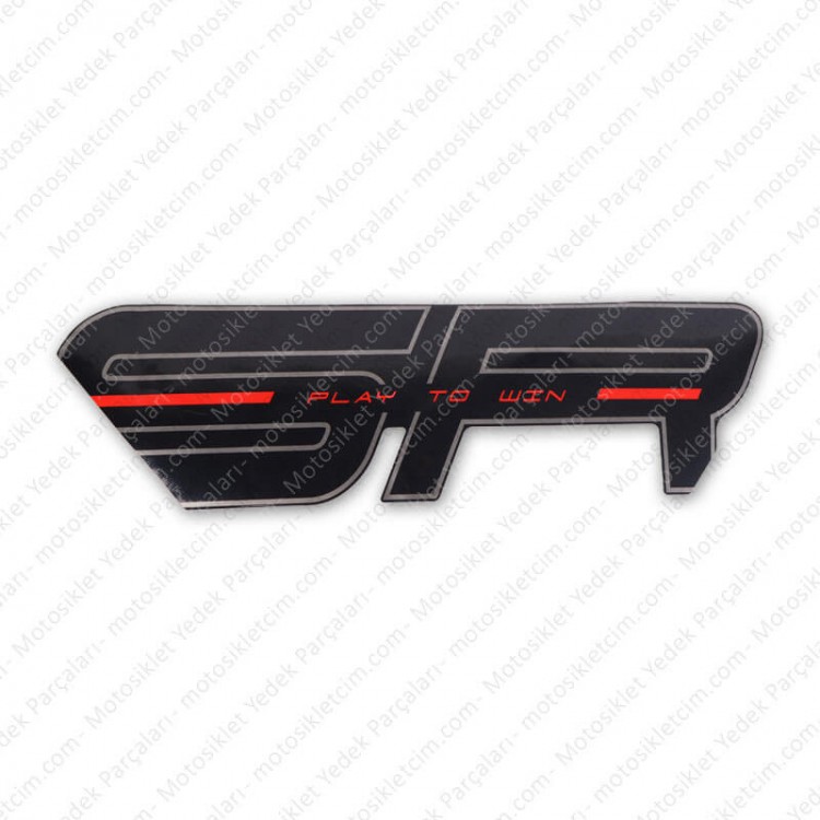 CFMOTO 450SR Etiket Ön Panel Sol SR Play To Win Kırmızı